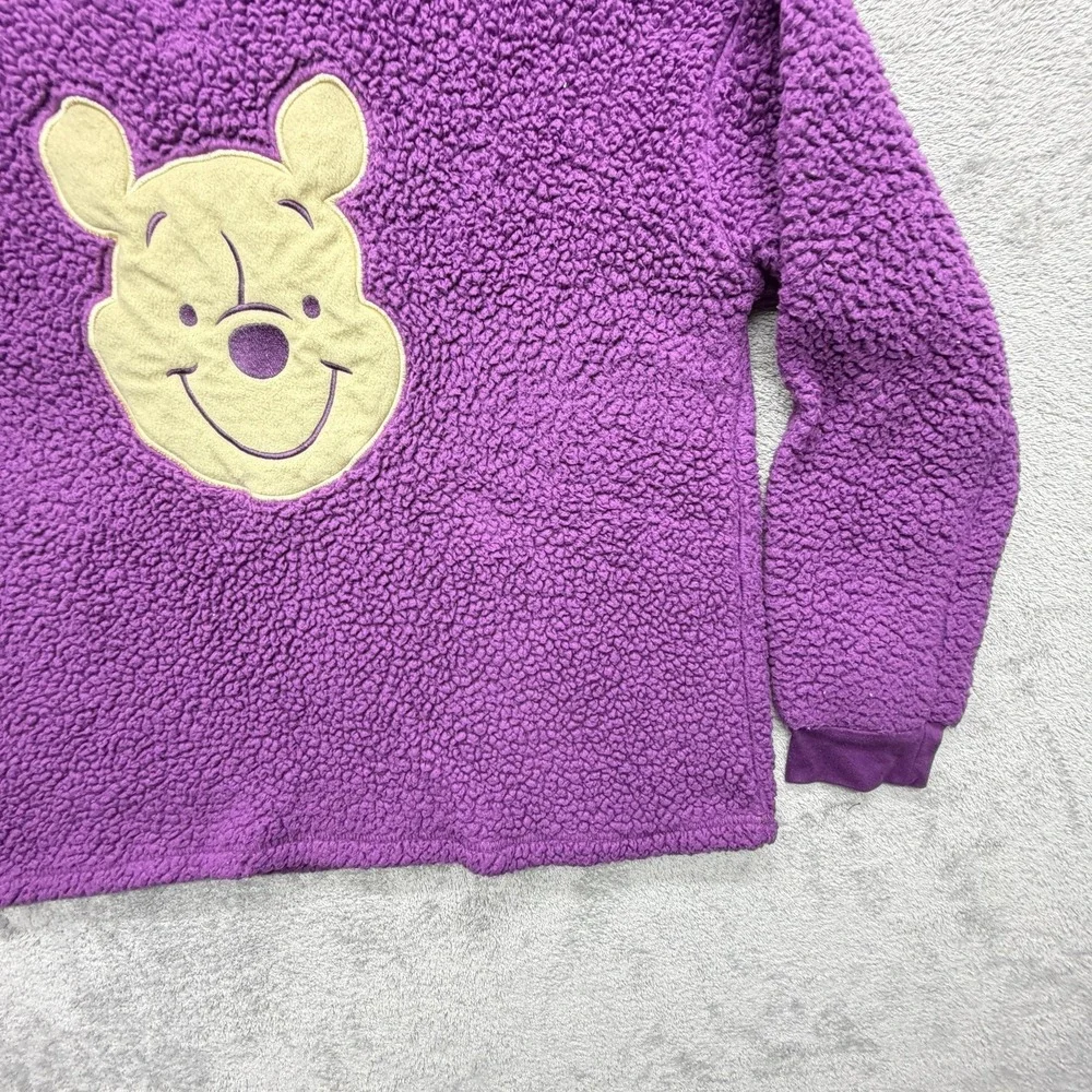 Disney‎ Pajama Top Unisex Kids L Purple Fleece Faux Fur Winnie The Pooh